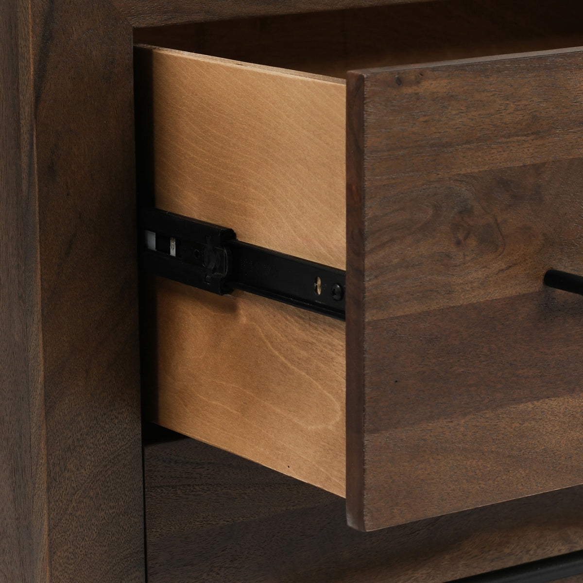 Harvest Brown Acacia Wood Nightstand Jaxon Two-Drawer Nightstand Collection