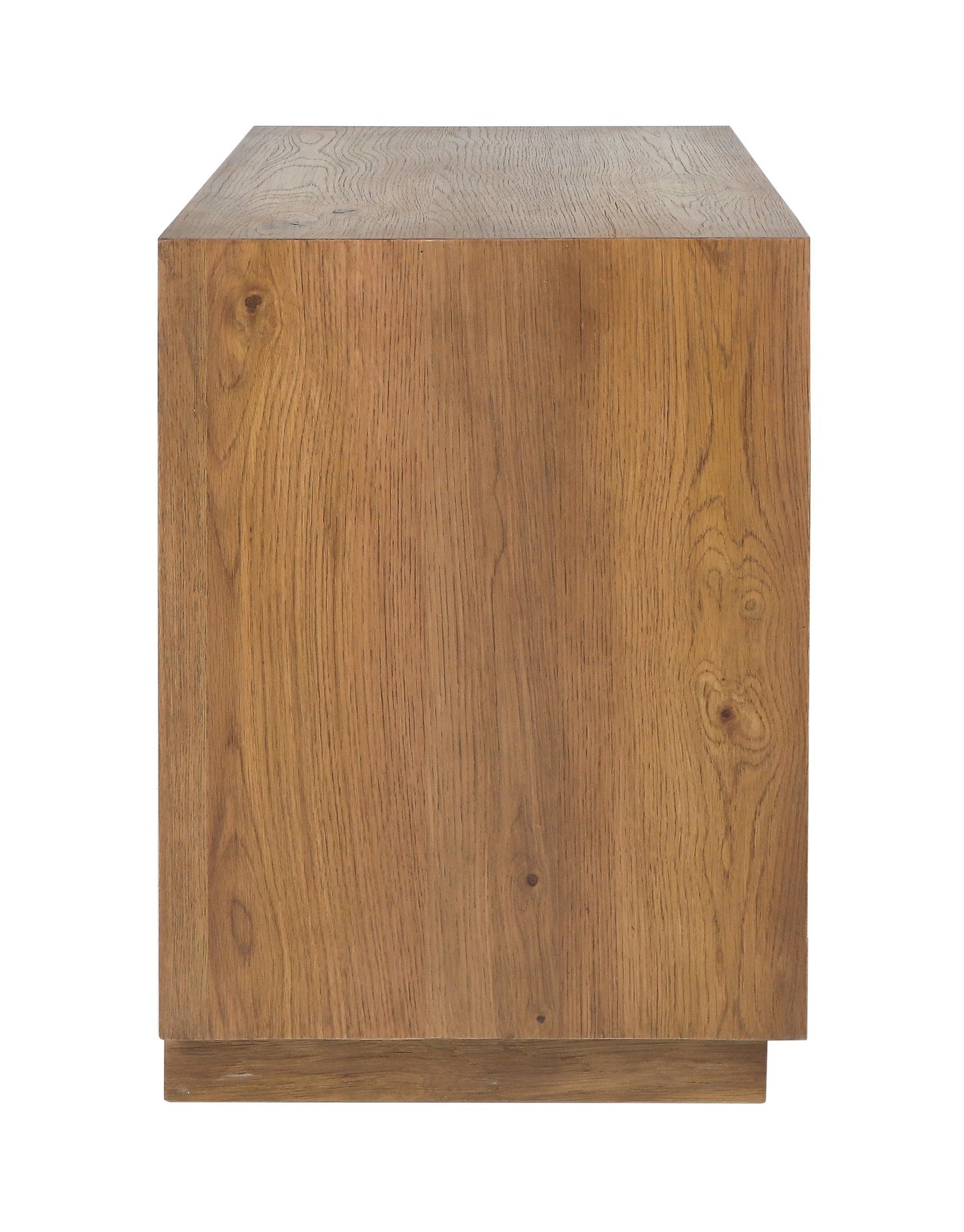 Caramel Brown Oak Veneer Nightstand Santa Clara Two-Drawer Nightstand Collection