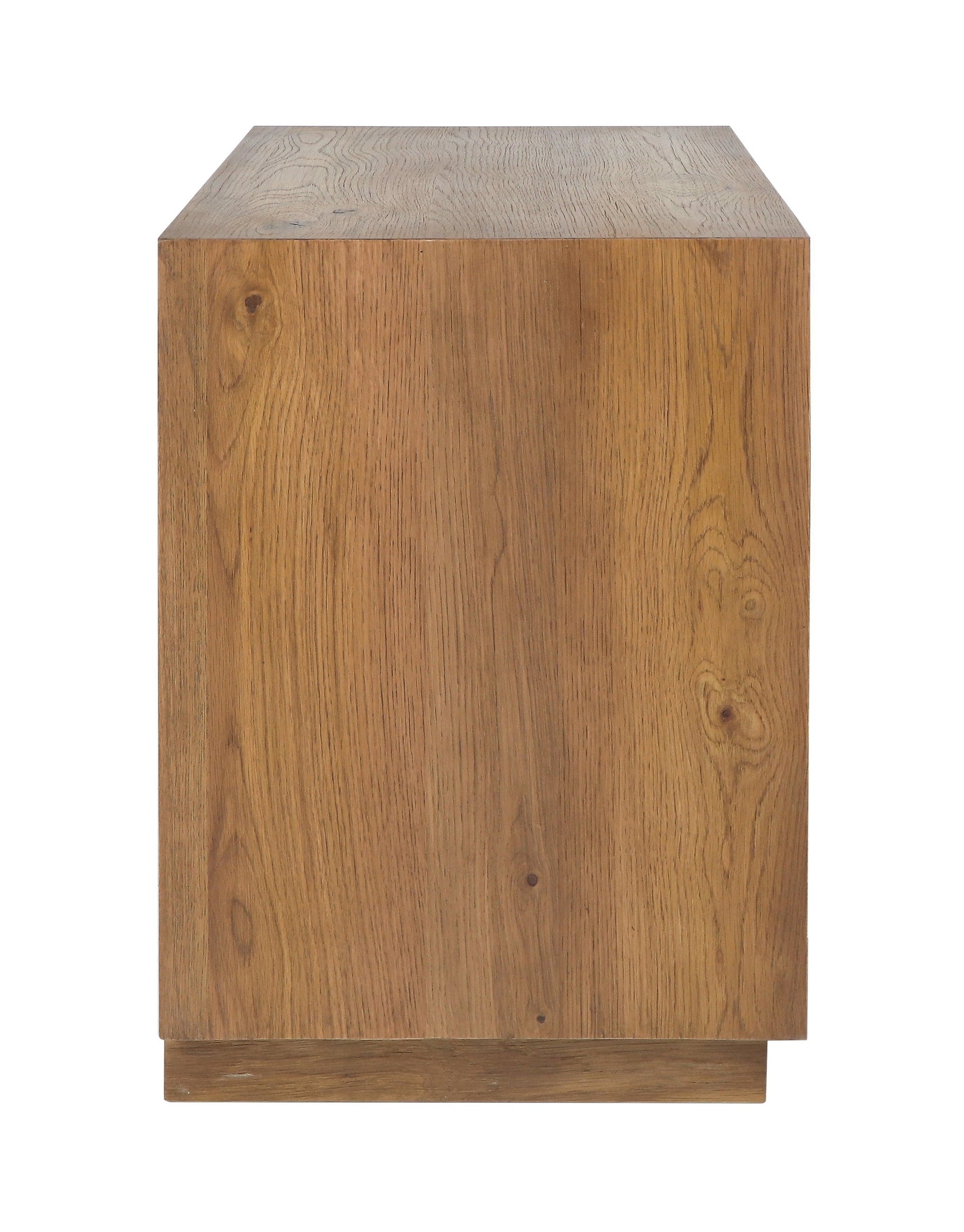 Caramel Brown Oak Veneer Nightstand Santa Clara Two-Drawer Nightstand Collection