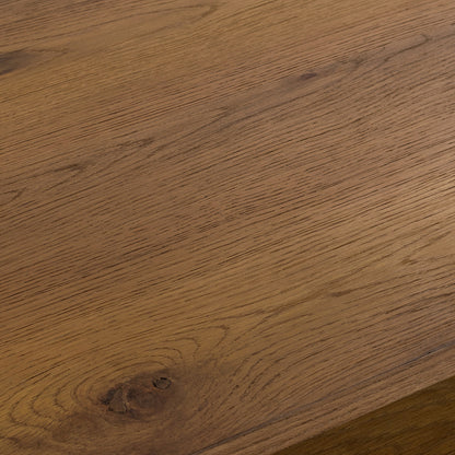 Caramel Brown Oak Veneer Nightstand Santa Clara Two-Drawer Nightstand Collection