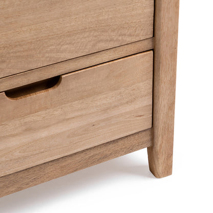 Natural Maple Mango wood Nightstand Laguna Two-Drawer Nightstand Collection
