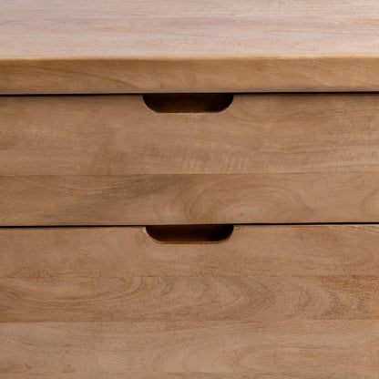 Natural Maple Mango wood Dresser Laguna Six-Drawer Dresser Collection