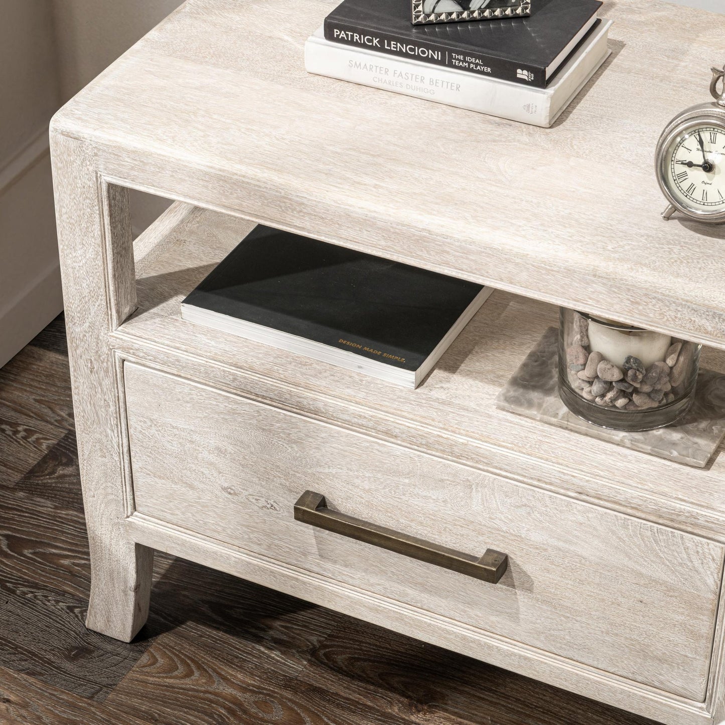 Creamwood Mango Wood Nightstand Westmont One-Drawer Nightstand Collection