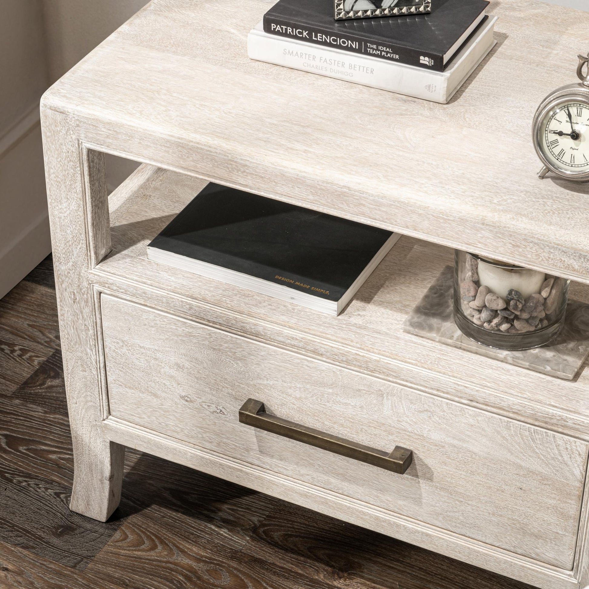 Creamwood Mango Wood Nightstand Westmont One-Drawer Nightstand Collection