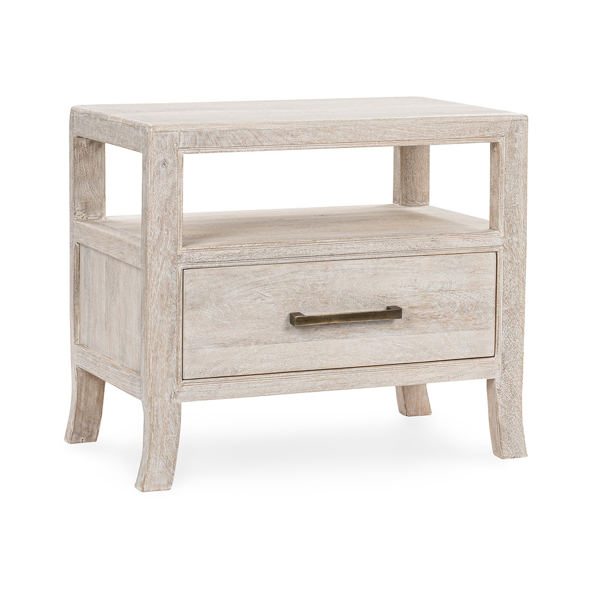 Creamwood Mango Wood Nightstand Westmont One-Drawer Nightstand Collection