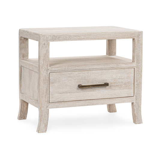 Creamwood Mango Wood Nightstand Westmont One-Drawer Nightstand Collection
