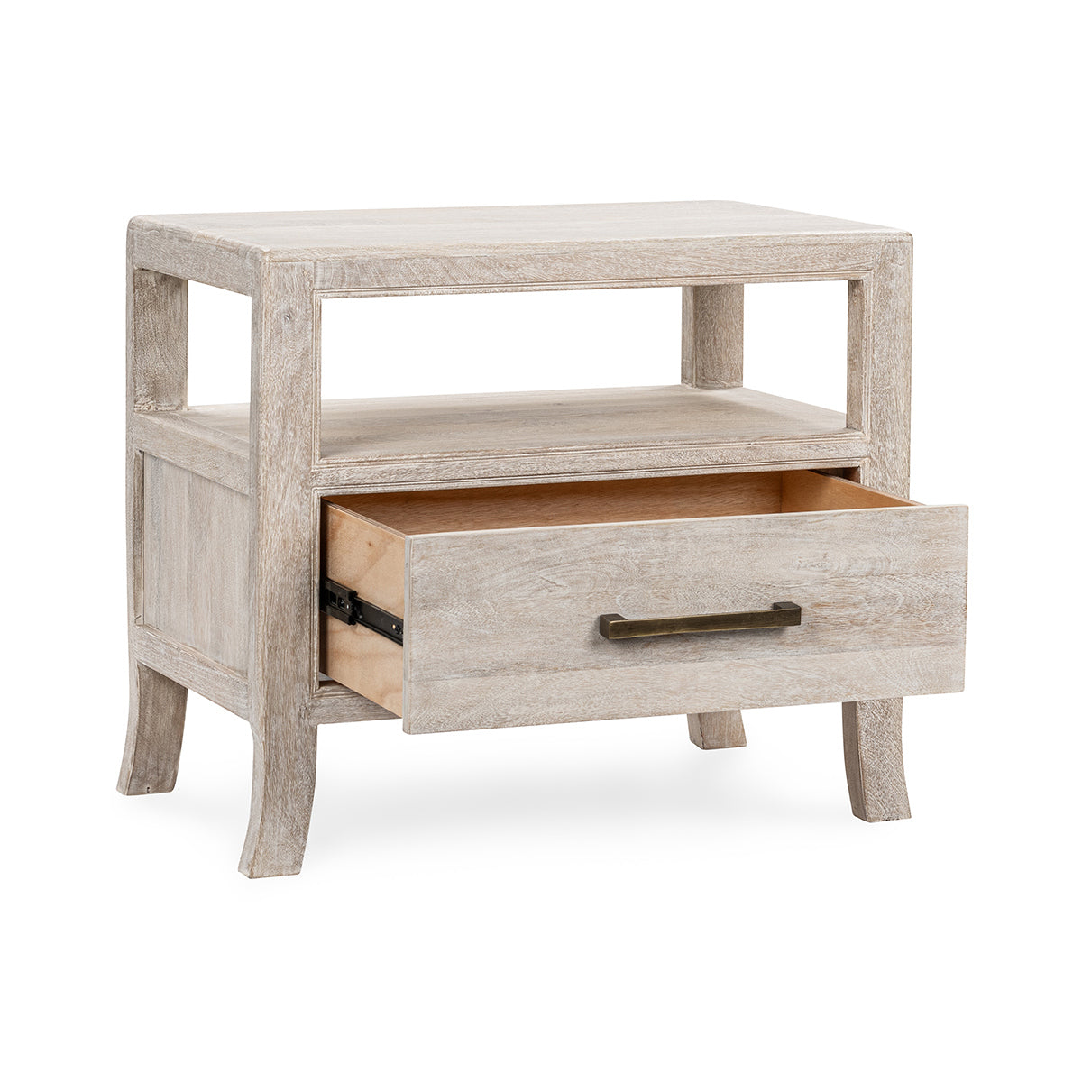 Creamwood Mango Wood Nightstand Westmont One-Drawer Nightstand Collection