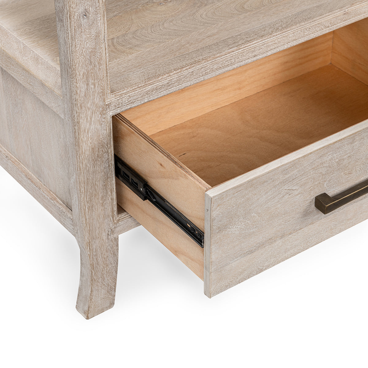 Creamwood Mango Wood Nightstand Westmont One-Drawer Nightstand Collection