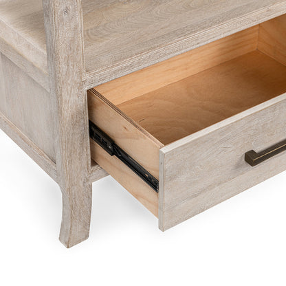 Creamwood Mango Wood Nightstand Westmont One-Drawer Nightstand Collection