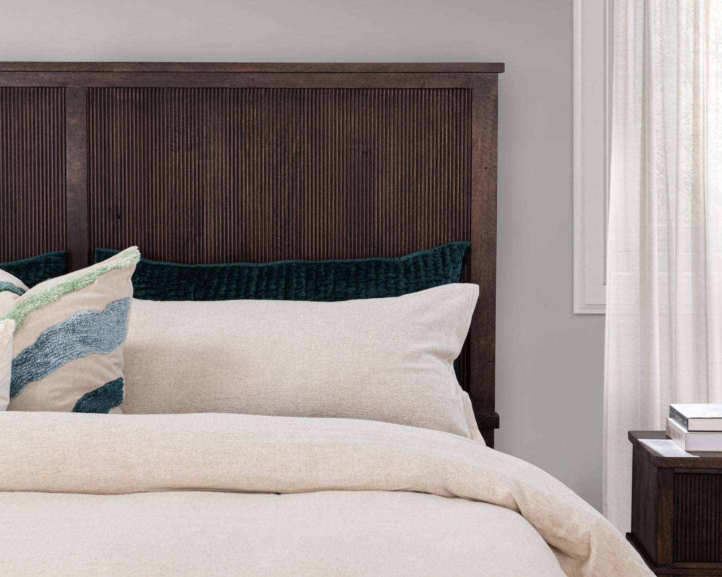 Auburn Walnut Mango Wood Queen Westlake Bed Collection
