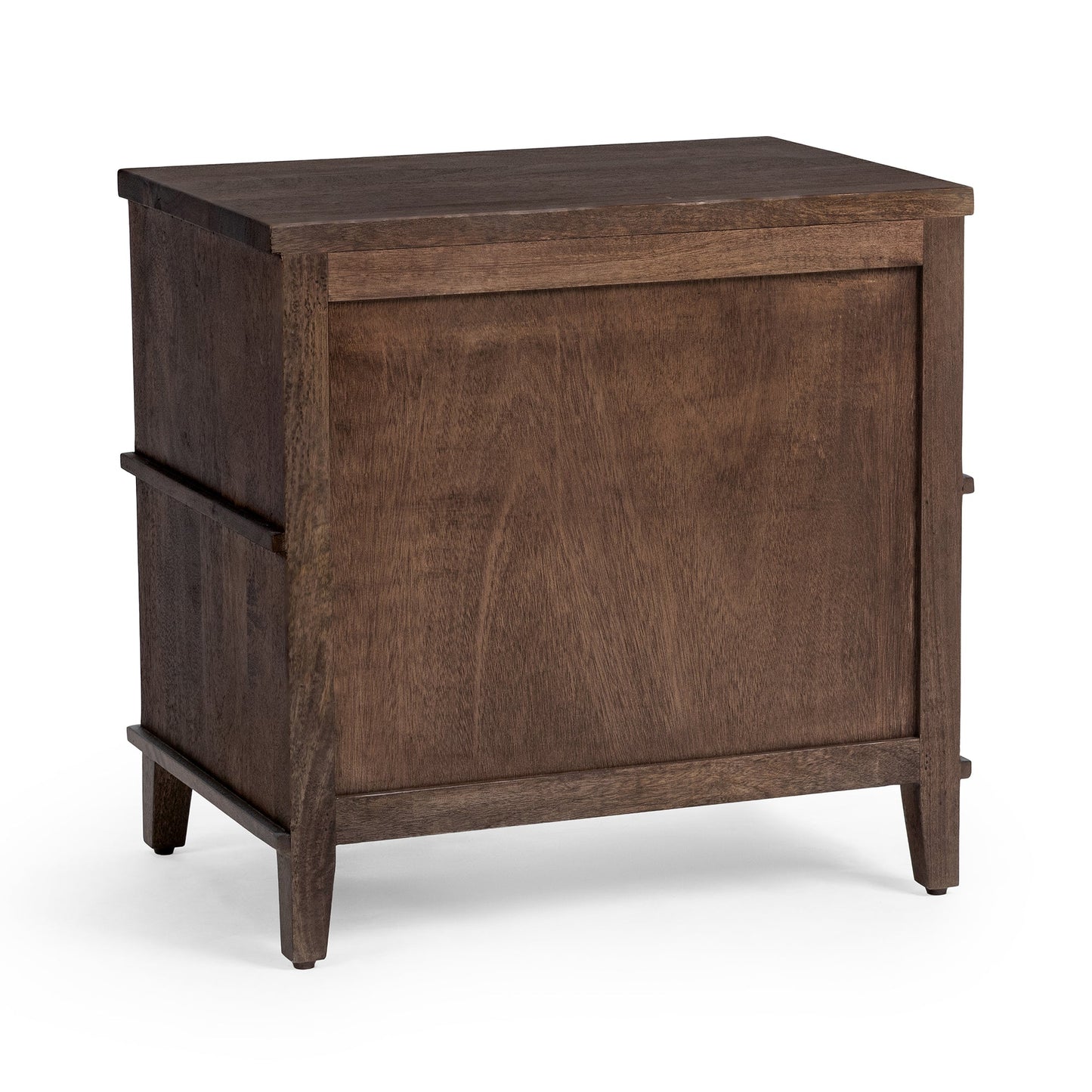 Auburn Walnut Mango Wood Nightstand Westlake Two-Drawer Nightstand Collection