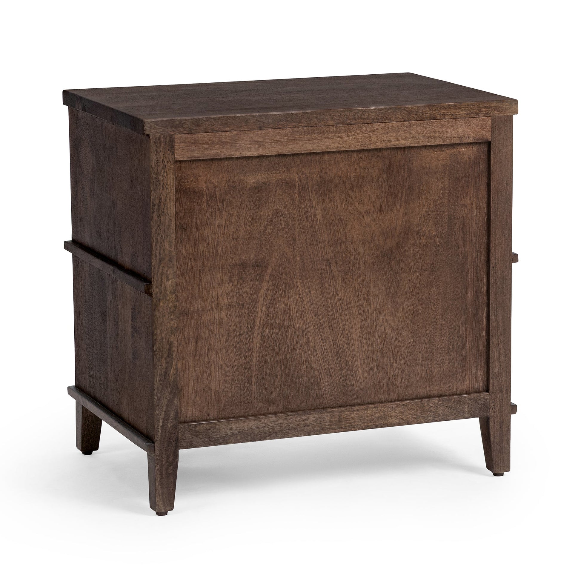 Auburn Walnut Mango Wood Nightstand Westlake Two-Drawer Nightstand Collection