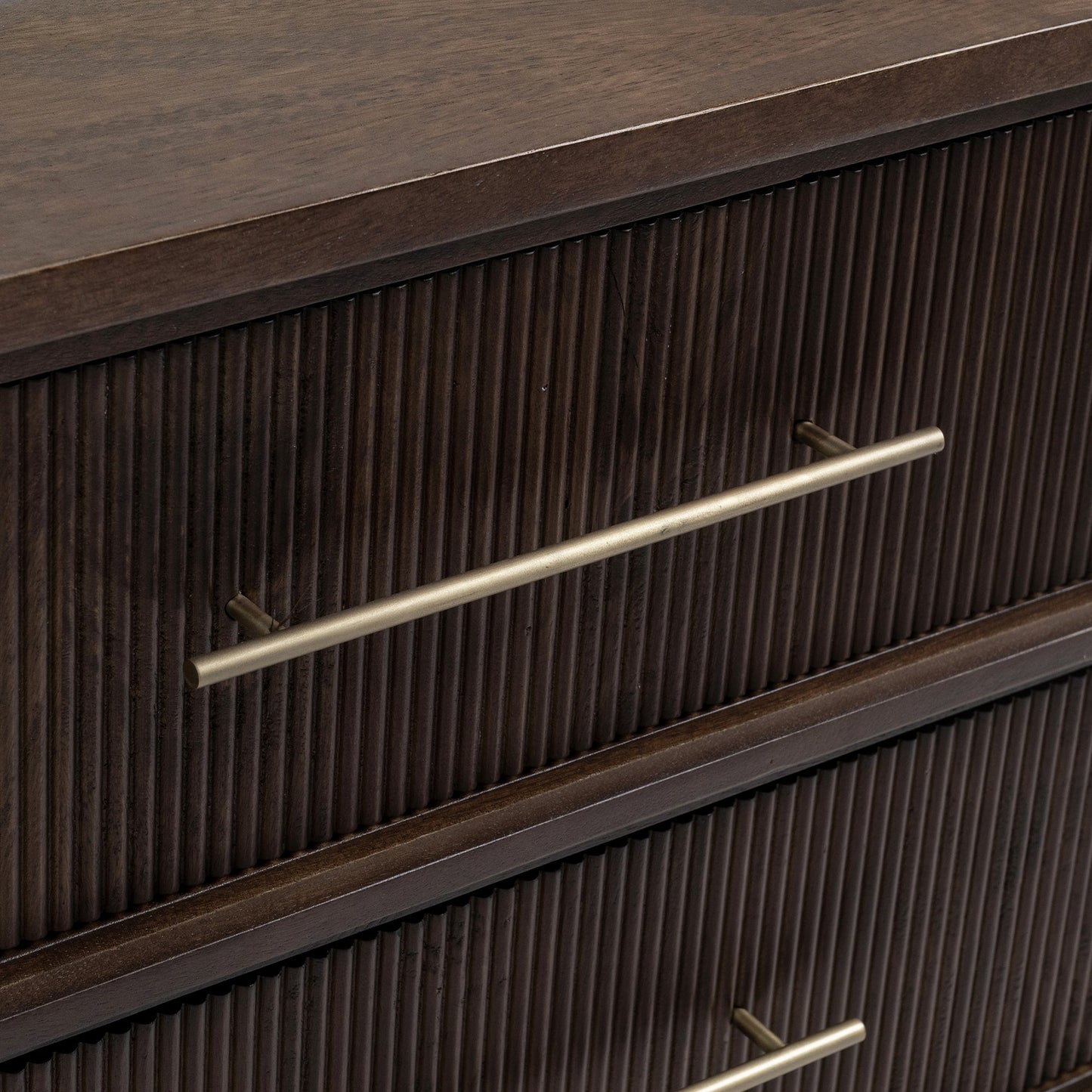 Auburn Walnut Mango Wood Nightstand Westlake Two-Drawer Nightstand Collection