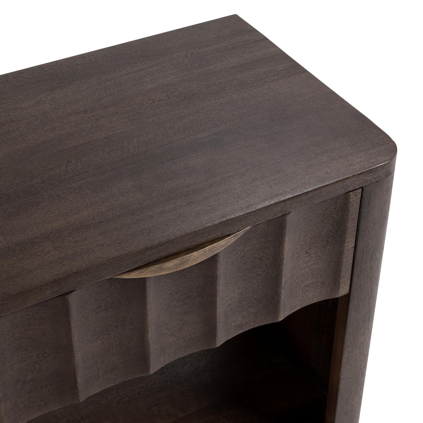 Cocoa Brown Mango Wood Nightstand Baylee One-Drawer Nightstand Collection