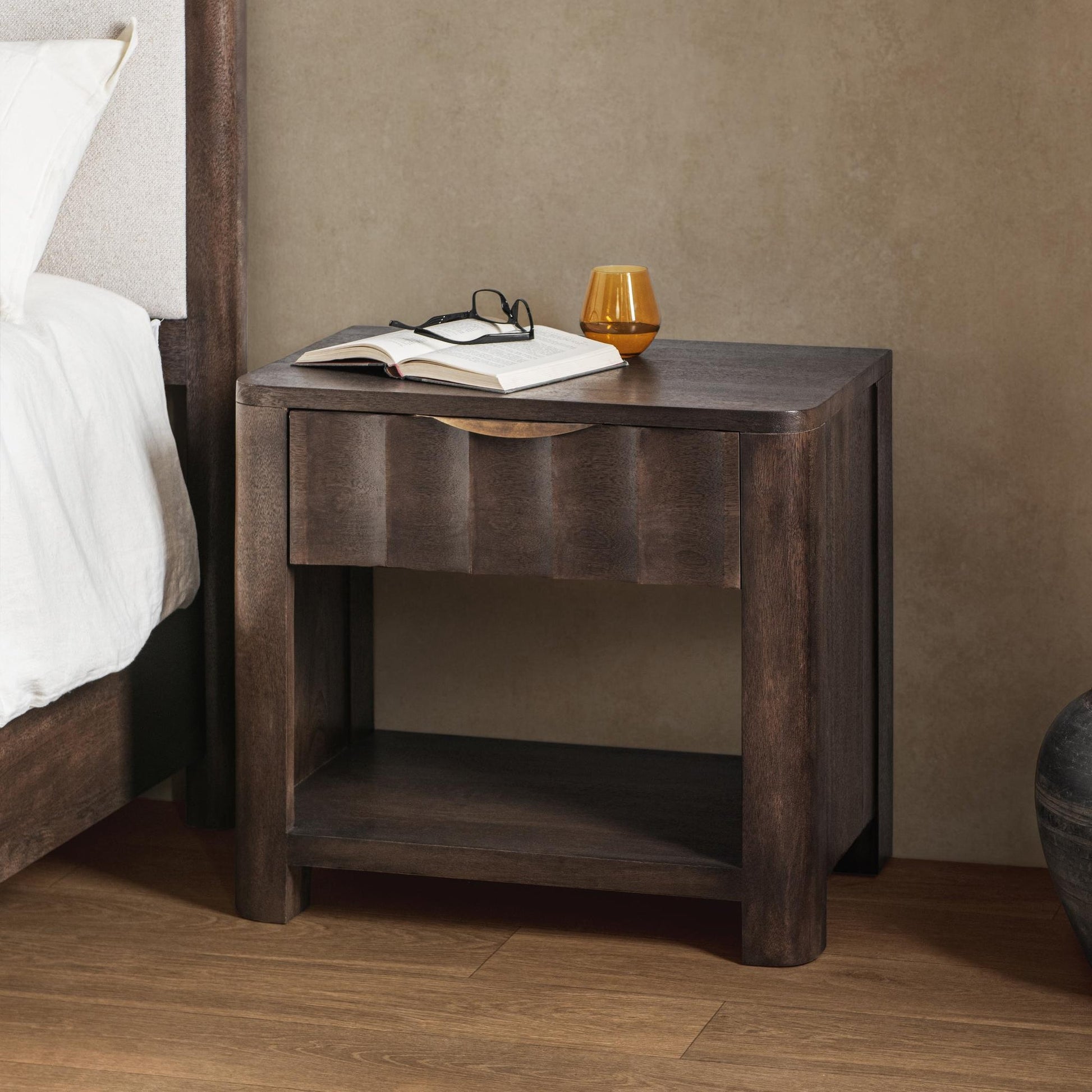 Baylee 1 Drawer Nightstand Cocoa Brown