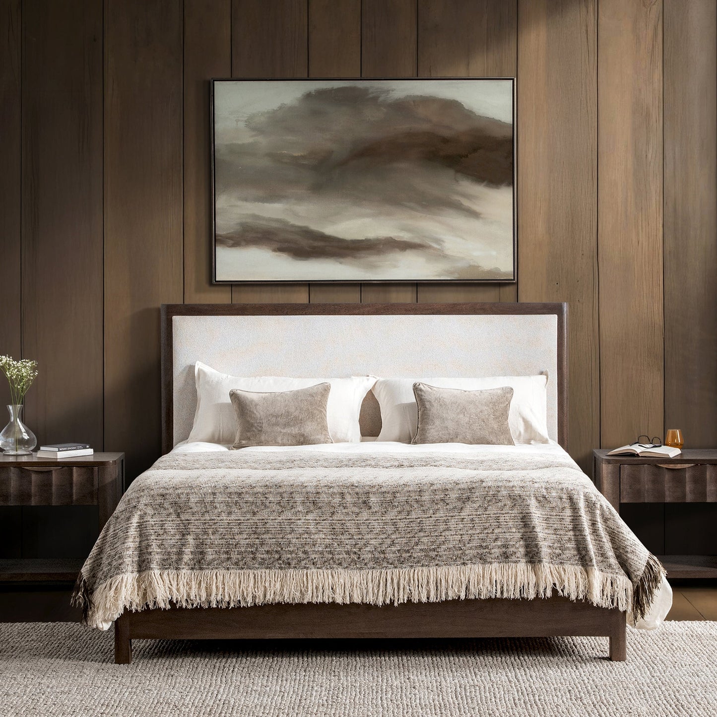 Cocoa Brown Mango Wood Queen Baylee Bed Collection