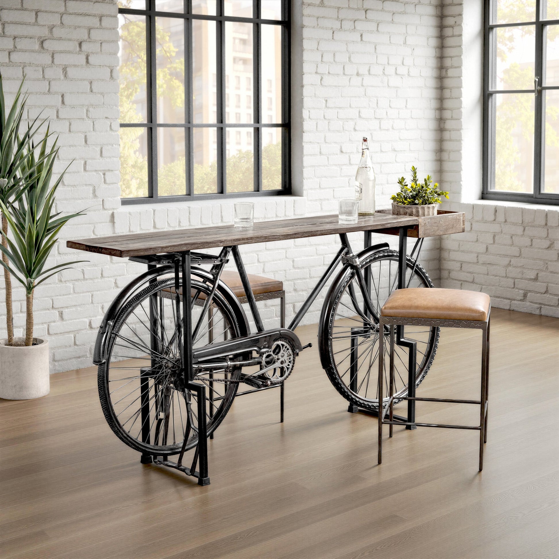 Limewash Myst Reclaimed Wood Bar & Counter Table Cycle Counter Table Collection