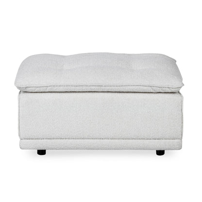 White 100% Polyester Ottomans & Stool Haven Ottoman Collection