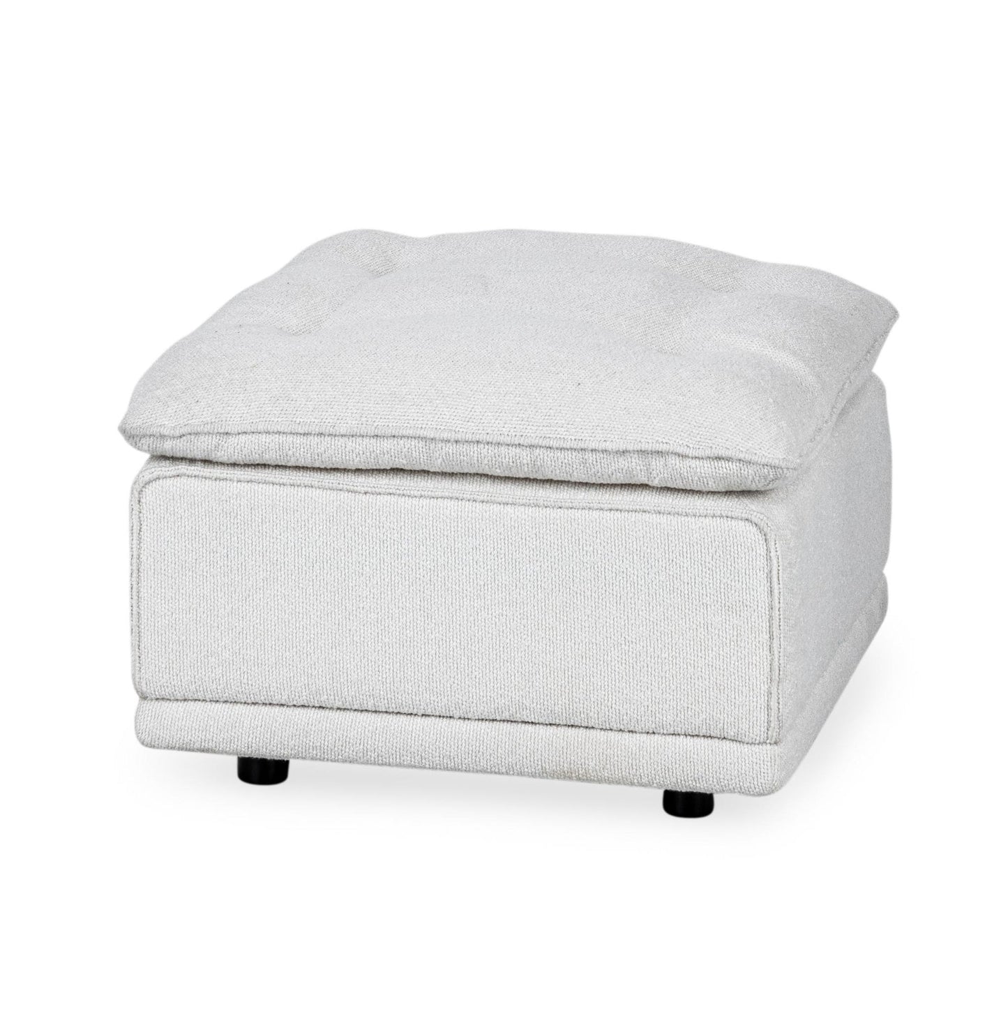White 100% Polyester Ottomans & Stool Haven Ottoman Collection