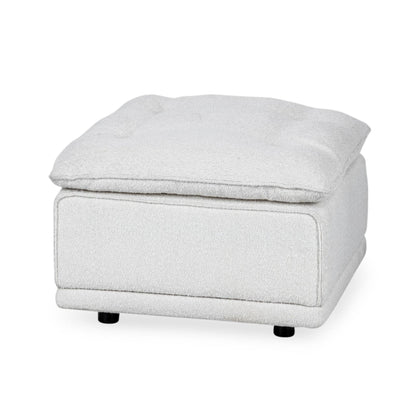 White 100% Polyester Ottomans & Stool Haven Ottoman Collection