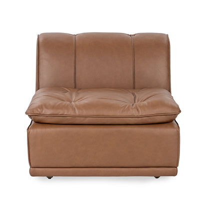 Toffee Brown Top Grain Leather Accent Chair Haven Accent Chair Collection