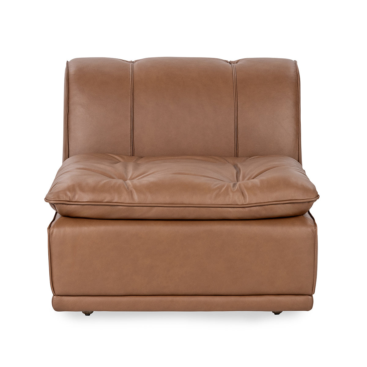 Toffee Brown Top Grain Leather Accent Chair Haven Accent Chair Collection