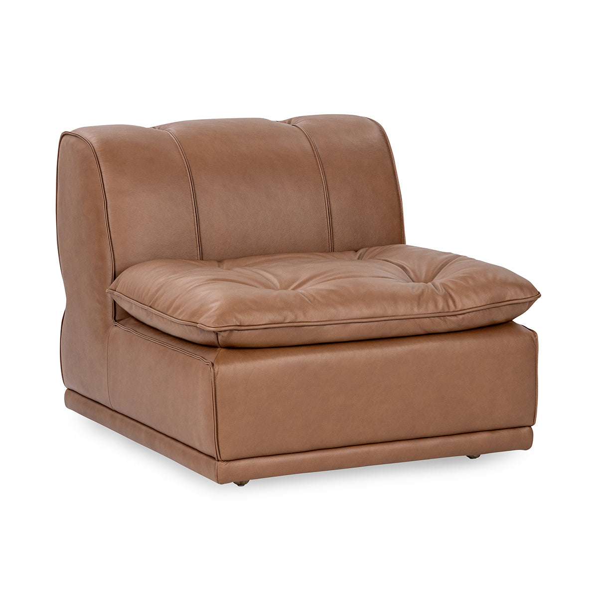 Toffee Brown Top Grain Leather Accent Chair Haven Accent Chair Collection