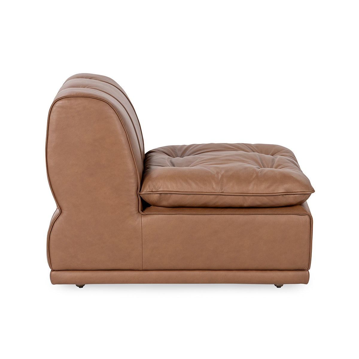 Toffee Brown Top Grain Leather Accent Chair Haven Accent Chair Collection