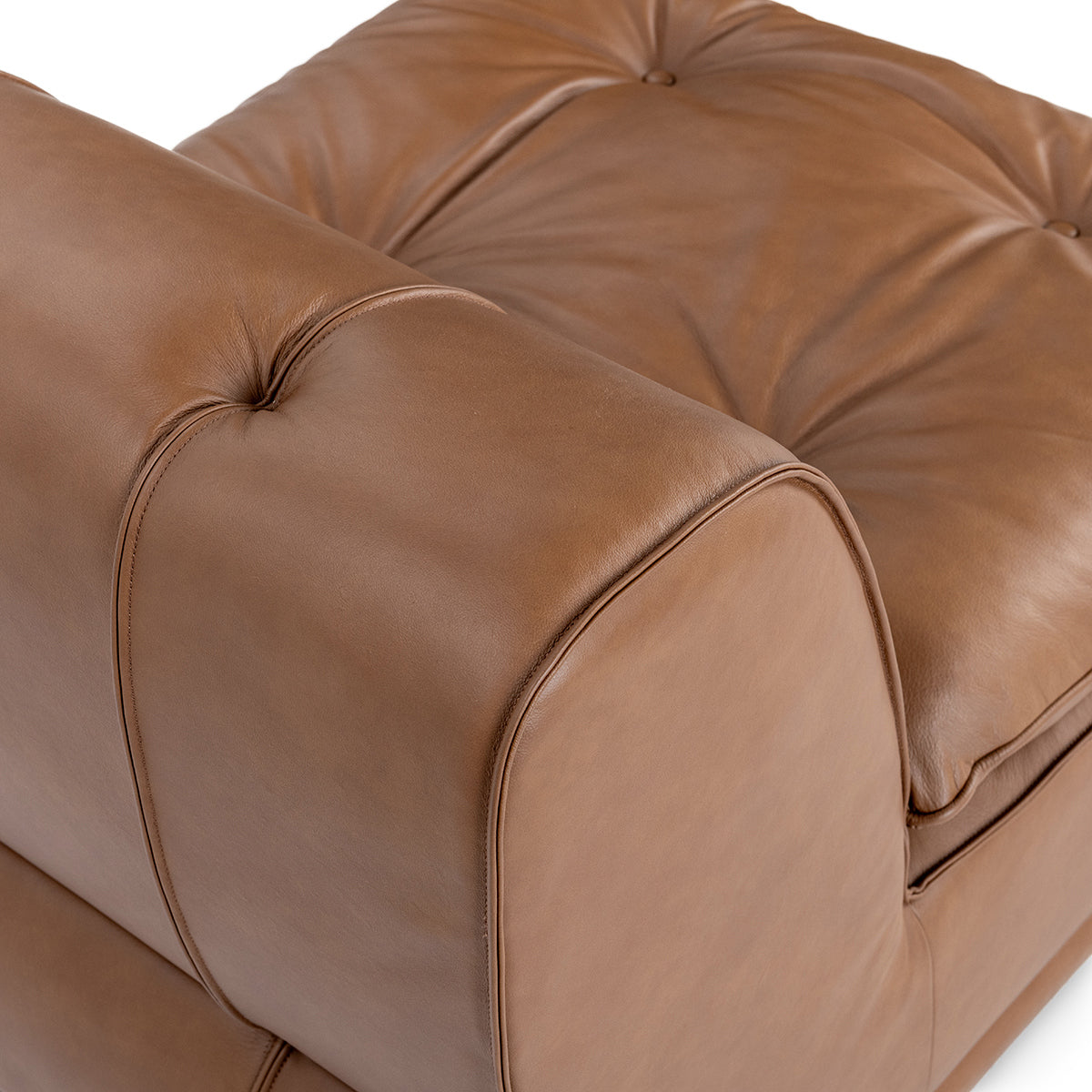 Toffee Brown Top Grain Leather Accent Chair Haven Accent Chair Collection