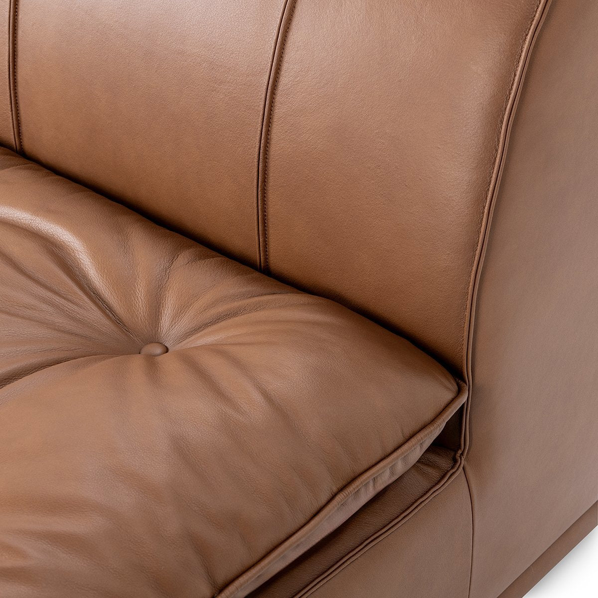 Toffee Brown Top Grain Leather Accent Chair Haven Accent Chair Collection