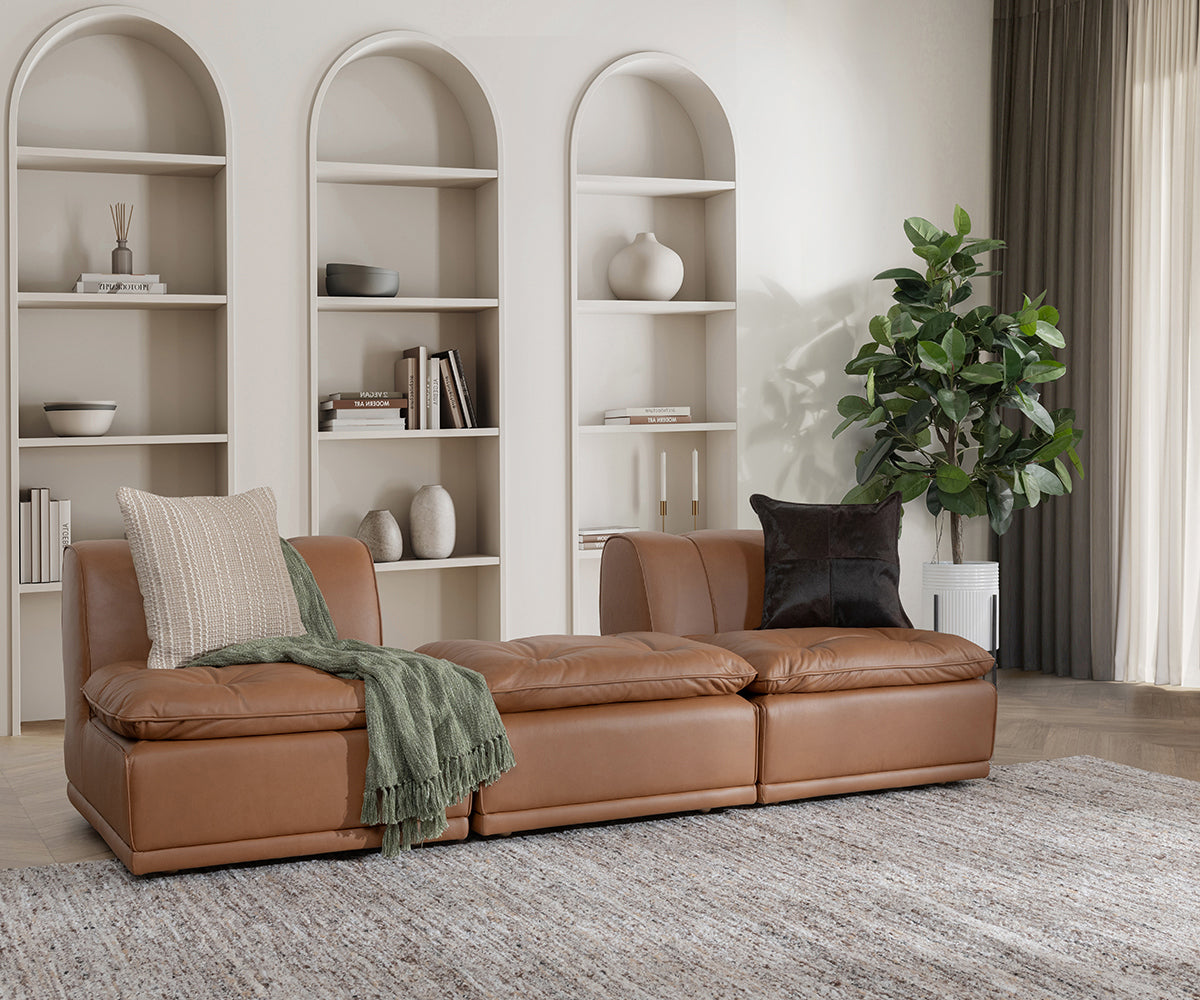 Toffee Brown Top Grain Leather Accent Chair Haven Accent Chair Collection