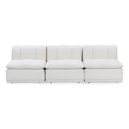 White 100% Polyester Sofa Haven 3 Piece Modular Sofa Collection