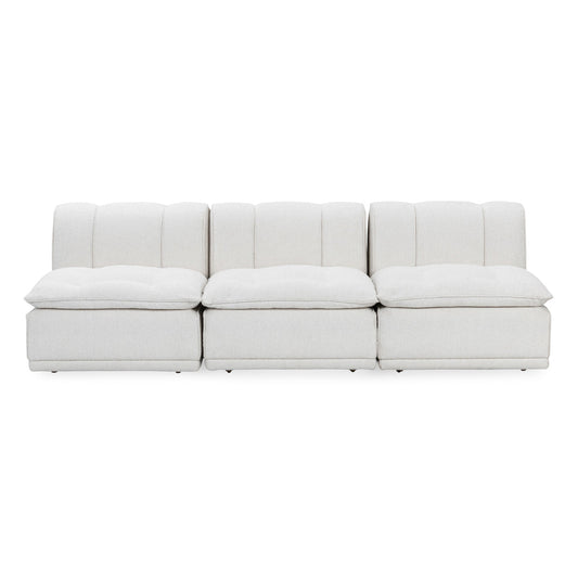 White 100% Polyester Sofa Haven 3 Piece Modular Sofa Collection