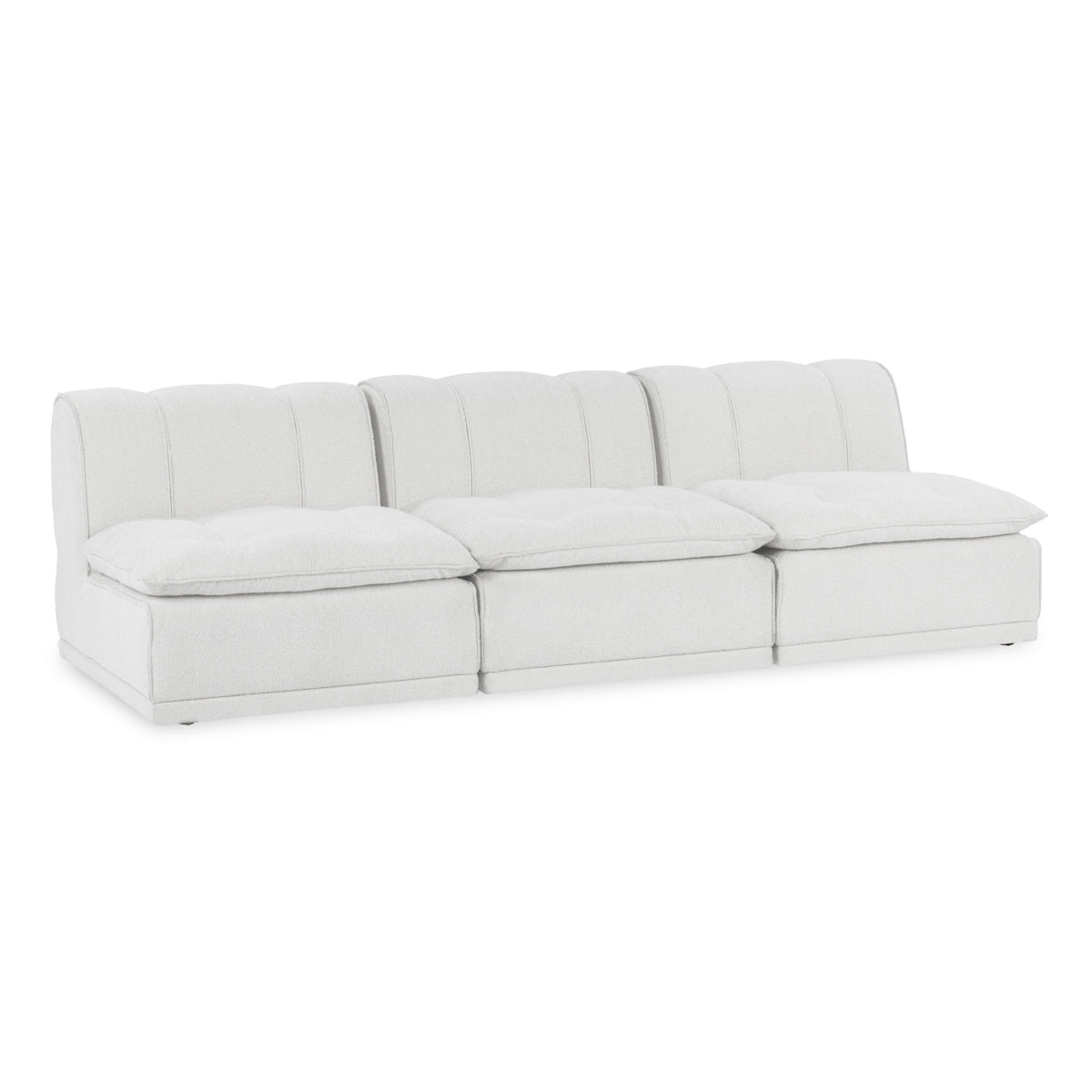 White 100% Polyester Sofa Haven 3 Piece Modular Sofa Collection