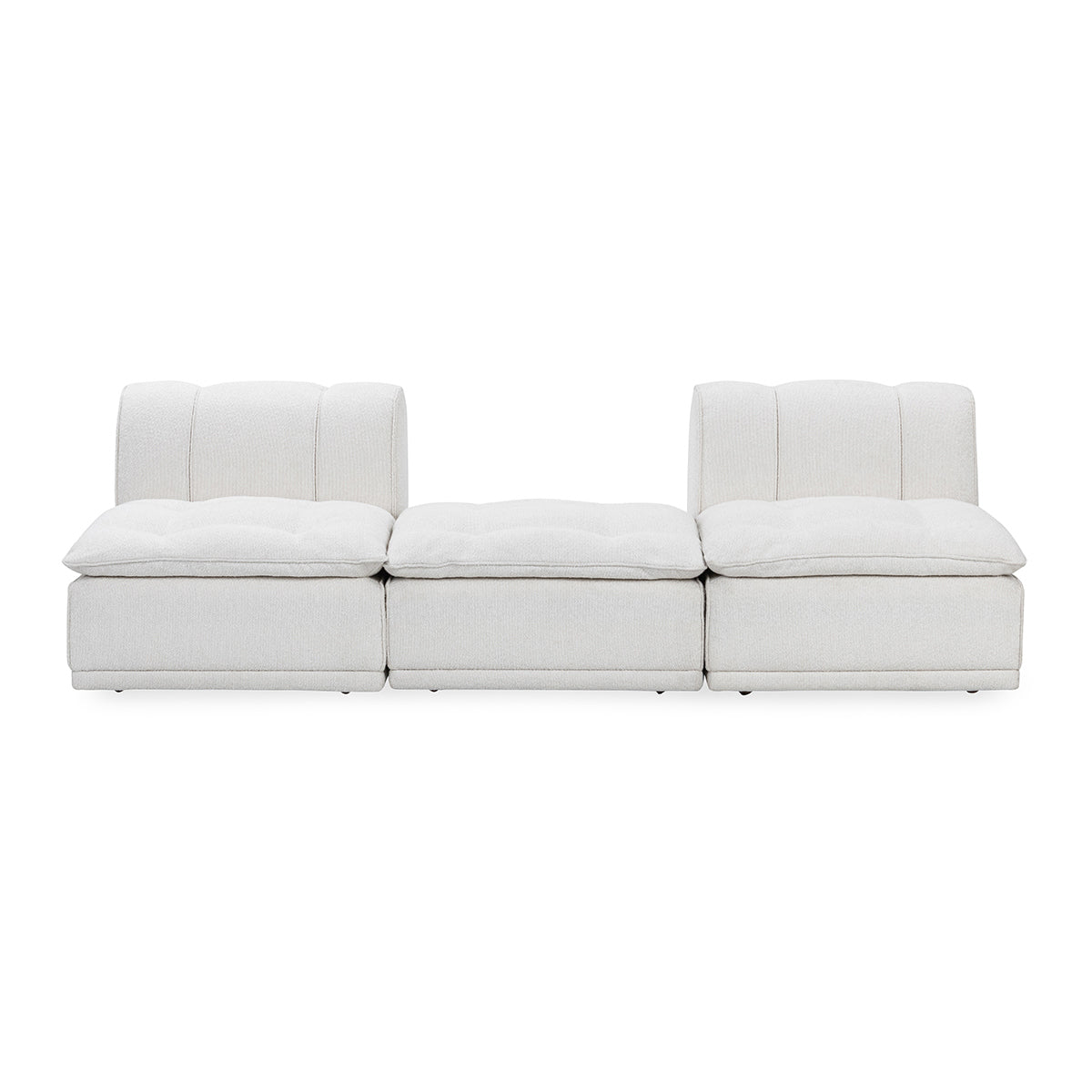 White 100% Polyester Sofa Haven 3 Piece Modular Sofa Collection