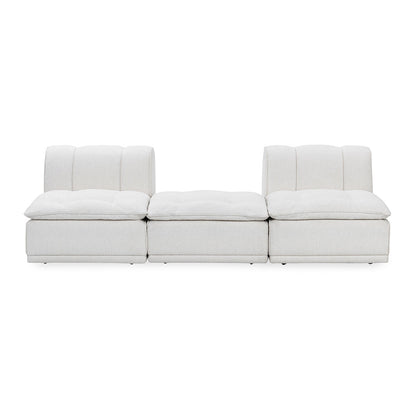 White 100% Polyester Sofa Haven 3 Piece Modular Sofa Collection