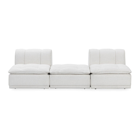 White 100% Polyester Sofa Haven 3 Piece Modular Sofa Collection