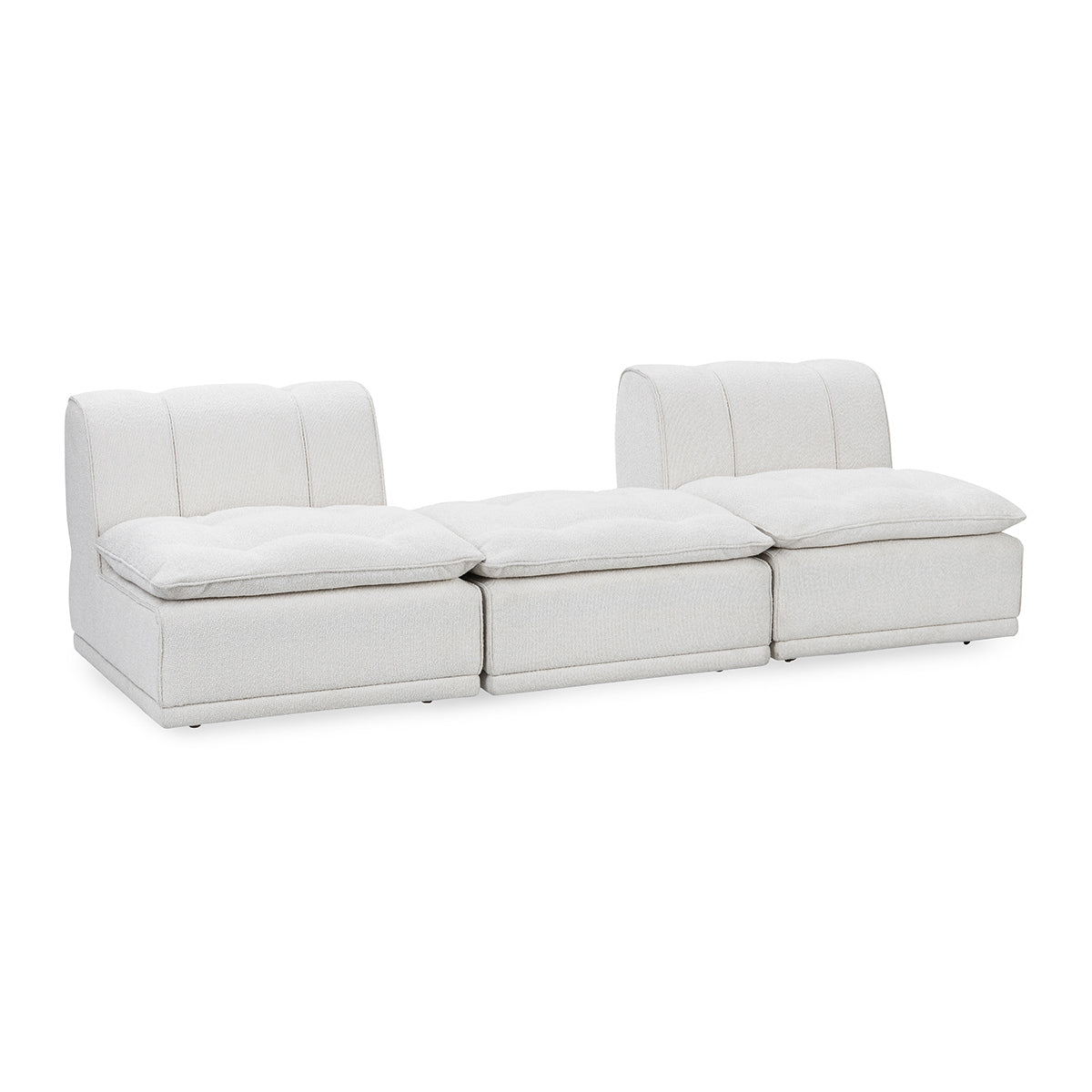 White 100% Polyester Sofa Haven 3 Piece Modular Sofa Collection