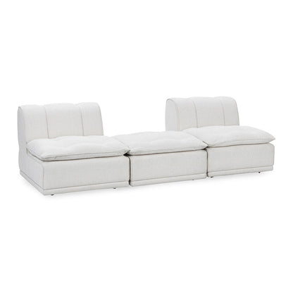 White 100% Polyester Sofa Haven 3 Piece Modular Sofa Collection