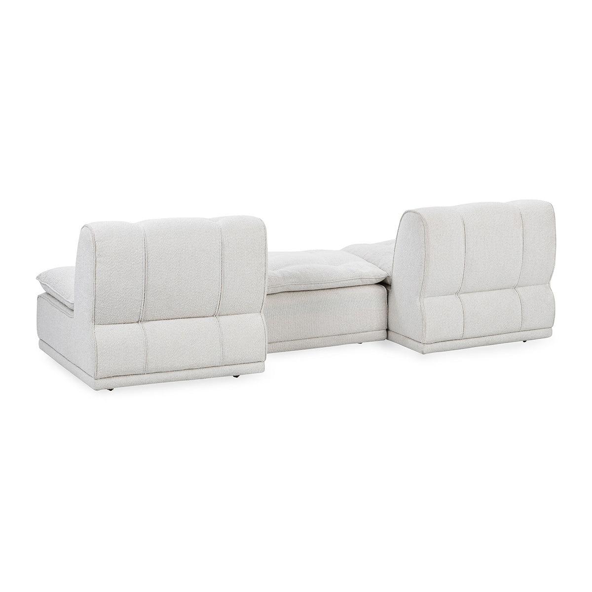 White 100% Polyester Sofa Haven 3 Piece Modular Sofa Collection