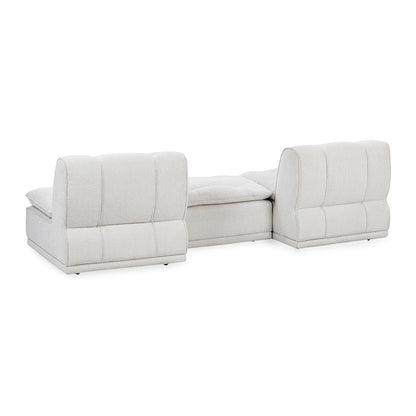 White 100% Polyester Sofa Haven 3 Piece Modular Sofa Collection