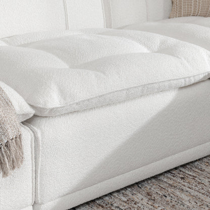 White 100% Polyester Sofa Haven 3 Piece Modular Sofa Collection
