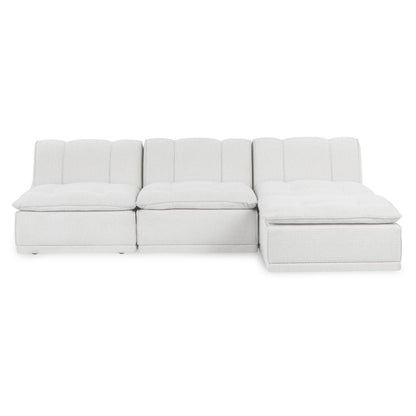 White 100% Polyester Sofa Haven 4 Piece Modular Sofa Collection