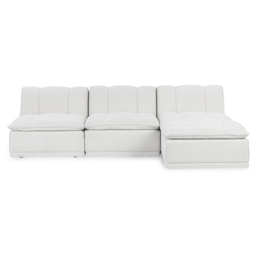 White 100% Polyester Sofa Haven 4 Piece Modular Sofa Collection
