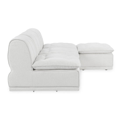 White 100% Polyester Sofa Haven 4 Piece Modular Sofa Collection