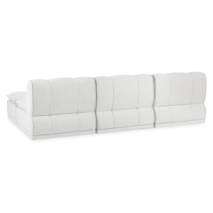 White 100% Polyester Sofa Haven 4 Piece Modular Sofa Collection