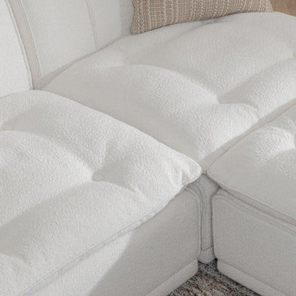 White 100% Polyester Sofa Haven 4 Piece Modular Sofa Collection
