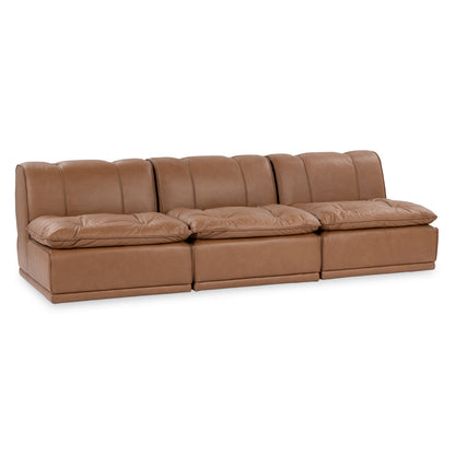 Toffee Brown Top Grain Leather Sectional Haven Leather Modular Sofa Collection