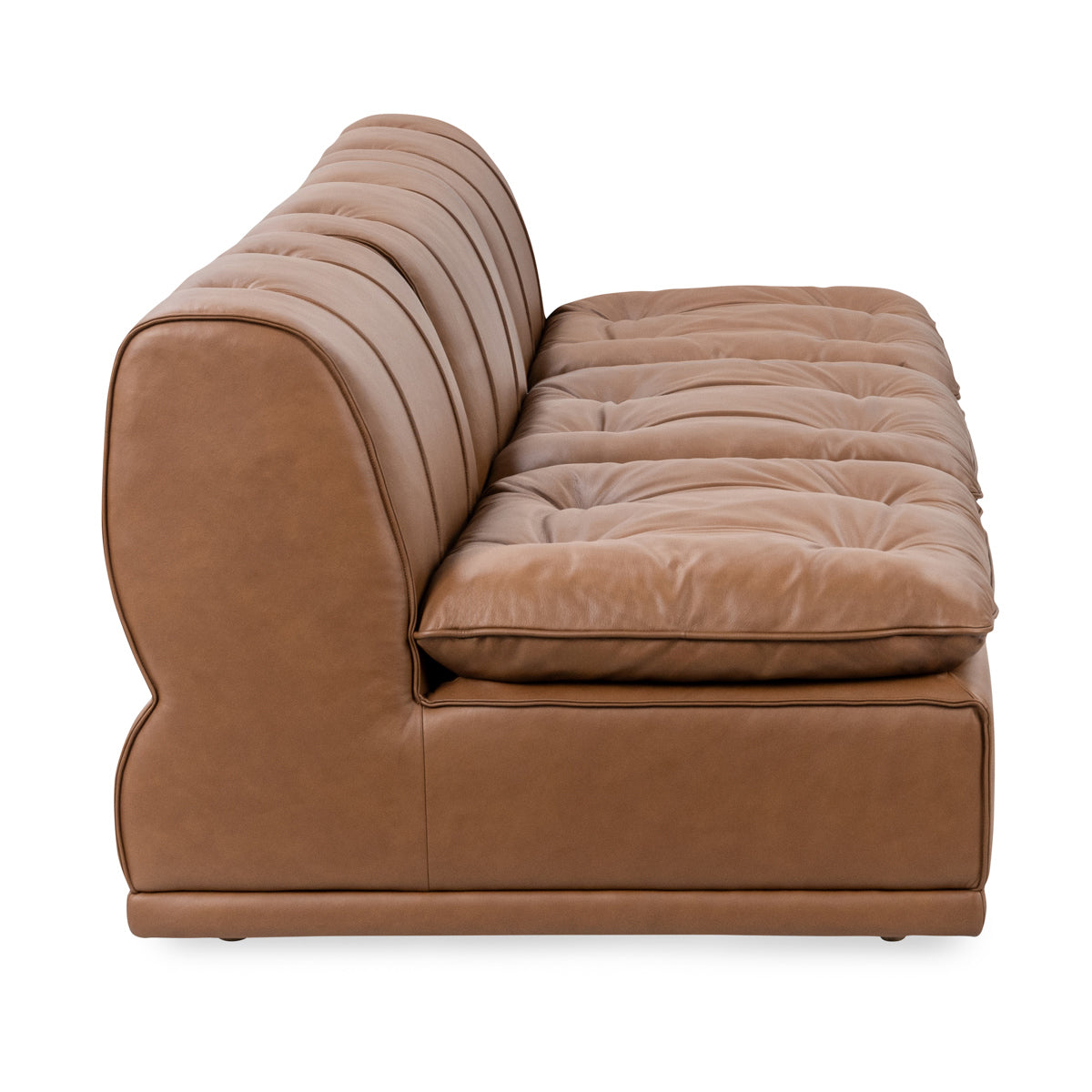 Toffee Brown Top Grain Leather Sectional Haven Leather Modular Sofa Collection