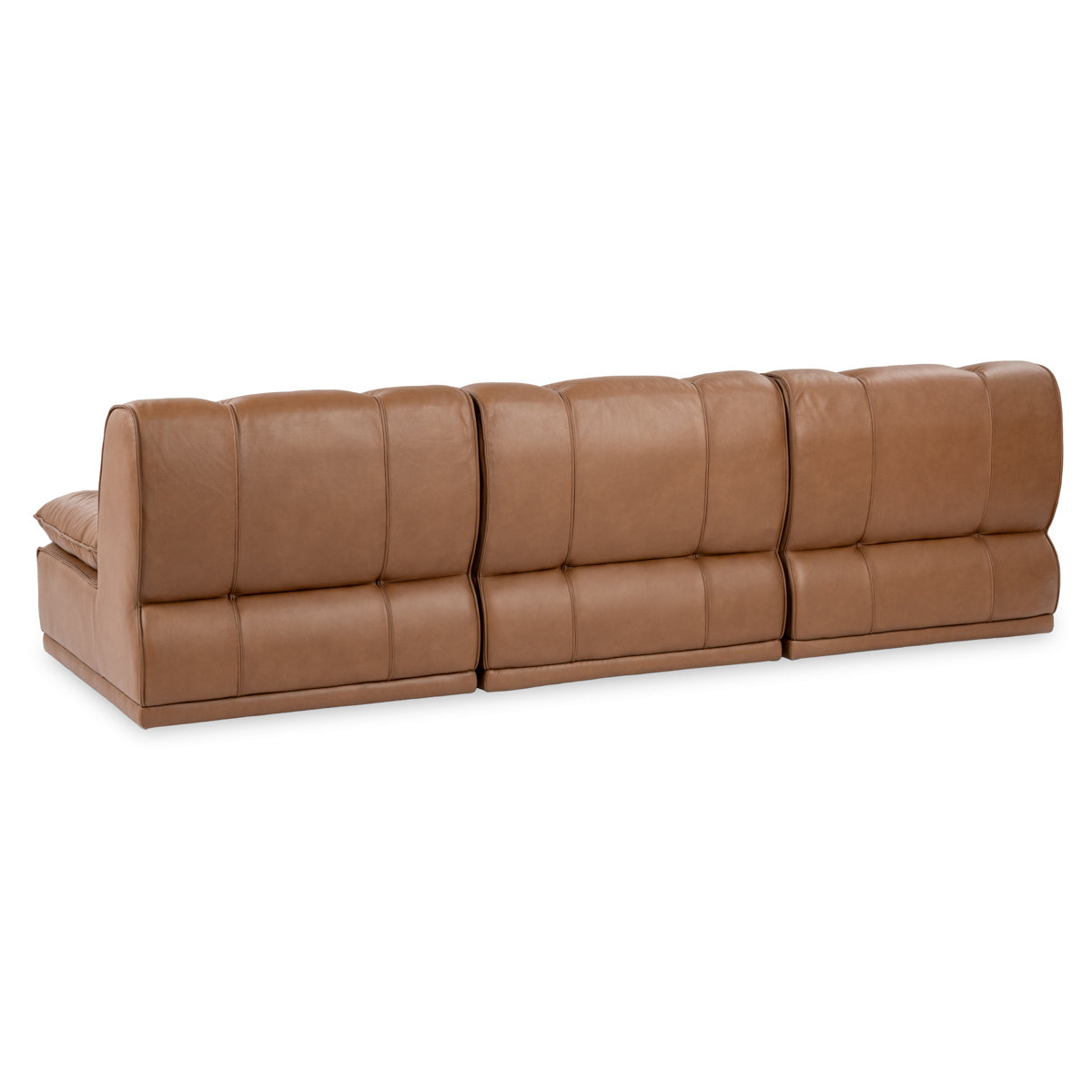 Toffee Brown Top Grain Leather Sectional Haven Leather Modular Sofa Collection